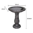 Watnature 20in. Dia. X 24.4in. H Cement Birdbath for Garden- Fibre Reinforced Concrete Bird Baths for Outdoors, Patio, Yard, Lawn B_SJ30015