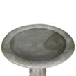 Watnature 23.8 in. Cement Outdoor Bird Bath Fibre Reinforced Concrete Modern Birdbath with Pedestal for Garden, Patio, Yard, Lawn 30039