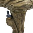 Watnature Concrete Outdoor Birdbaths -25.5 in. H Woodland Tree Trunk Yard Statue Decoration Birdbath Bird Figurines for Garden 30027