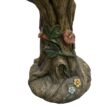 Watnature Concrete Outdoor Birdbaths -25.5 in. H Woodland Tree Trunk Yard Statue Decoration Birdbath Bird Figurines for Garden 30027