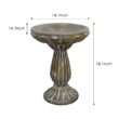 Watnature Concrete Birdbath for Garden -18.1 in. H Bird Baths with Vintage Carve Pedestal for Outdoor, Garden, Patio, Yard, Lawn 30021