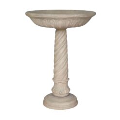 MPG 22 in. Dia Special Aged Granite Finish Cast Stone Fiberglass Birdbath PF6044SAG