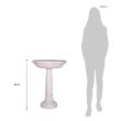 MPG 22 in. Dia Light Aged White Cast Stone Fiberglass Bird Bath PF6044LAW