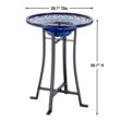 Smart Solar Ravenna Blue Mosaic IntelliSOLAR Ceramic Birdbath with Remote 20747024