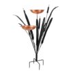 ACHLA DESIGNS 50 in. Tall Copper Double Cattail Birdbath with 2 Bowls and Stake CTBB-01