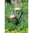 ACHLA DESIGNS 50 in. Tall Copper Double Cattail Birdbath with 2 Bowls and Stake CTBB-01
