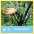 ACHLA DESIGNS 50 in. Tall Copper Double Cattail Birdbath with 2 Bowls and Stake CTBB-01