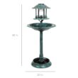 Best Choice Products Solar Green Pedestal Fountain Birdbath SKY5950