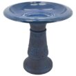 Arcadia Garden Products 20 in. x 20 in. x 20.5 in. Fiberclay Blue Birdbath BB08
