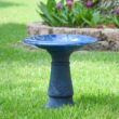 Arcadia Garden Products 20 in. x 20 in. x 20.5 in. Fiberclay Blue Birdbath BB08