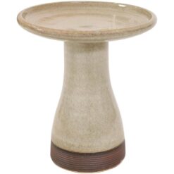 Sunnydaze Duo-Tone Yam Glazed Ceramic Outdoor Bird Bath, UV/Frost Resistant AP-367