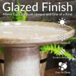 Sunnydaze Duo-Tone Yam Glazed Ceramic Outdoor Bird Bath, UV/Frost Resistant AP-367