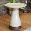 Sunnydaze Duo-Tone Yam Glazed Ceramic Outdoor Bird Bath, UV/Frost Resistant AP-367