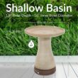 Sunnydaze Duo-Tone Yam Glazed Ceramic Outdoor Bird Bath, UV/Frost Resistant AP-367