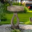 Watnature Concrete Birdbaths for Garden Clearance -21.8 in. Modern Bird Bath Outside, Yard Statue for Garden, Patio, Yard, Lawn 30047
