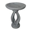 Watnature 21.8 in. H Outdoor Birdbath for Garden -Concrete Modern Freestanding Patio Bird Bath, Yard Statue Garden, Patio, Lawn 30046