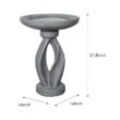 Watnature 21.8 in. H Outdoor Birdbath for Garden -Concrete Modern Freestanding Patio Bird Bath, Yard Statue Garden, Patio, Lawn 30046