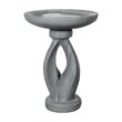 Watnature 21.8 in. H Outdoor Birdbath for Garden -Concrete Modern Freestanding Patio Bird Bath, Yard Statue Garden, Patio, Lawn 30046