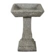 Watnature 22. 8 in. H Freestanding Outdoor Birdbaths with Pedestal for Patio, Backyard, Lawn Decor and Bird Bathing and Feeding 30012