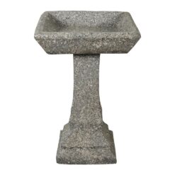 Watnature 22. 8 in. H Freestanding Outdoor Birdbaths with Pedestal for Patio, Backyard, Lawn Decor and Bird Bathing and Feeding 30012