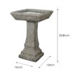 Watnature 22. 8 in. H Freestanding Outdoor Birdbaths with Pedestal for Patio, Backyard, Lawn Decor and Bird Bathing and Feeding 30012