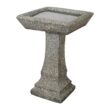 Watnature 22. 8 in. H Freestanding Outdoor Birdbaths with Pedestal for Patio, Backyard, Lawn Decor and Bird Bathing and Feeding 30012