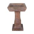 Watnature 15.3 in. Dia. x 23.2 in. Tall Modern Bird Baths for Outdoors Cement Birdbath with Pedestal for Bird Bathing and Feeding 30009