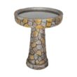 Watnature 24 in. H Concrete Outdoor Birdbath Stone Like Freestanding Garden Birdbath with Pedestal for Outdoors, Patio, Yard, Lawn 30043
