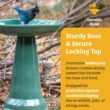 BIRDS choice Ohio Stoneware Birdbath in Gray OS-GRAY