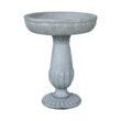 Watnature 21.2 in. Fibre Reinforced Concrete Birdbaths for Outdoors - Tall Bird Bath Stylish with Pedestal for Garden, Patio, Lawn FD30036