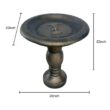 Watnature 22 in. Fibre Reinforced Concrete Pedestal Floor Fountain and Birdbath Outdoor Decor for Garden, Patio, Lawn, Backyard FD30037