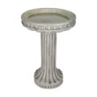 Watnature 24in. Fiber Reinforced Concrete Outdoor Birdbath Stylish with Modern Pedestal for Garden, Patio, Backyard, Lawn SJ30034