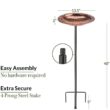 Good Directions Pure Copper Bird Bath on Garden Pole BBG