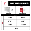 Milwaukee SAE Ratcheting Flex Head Combination Wrench Set 7 pc