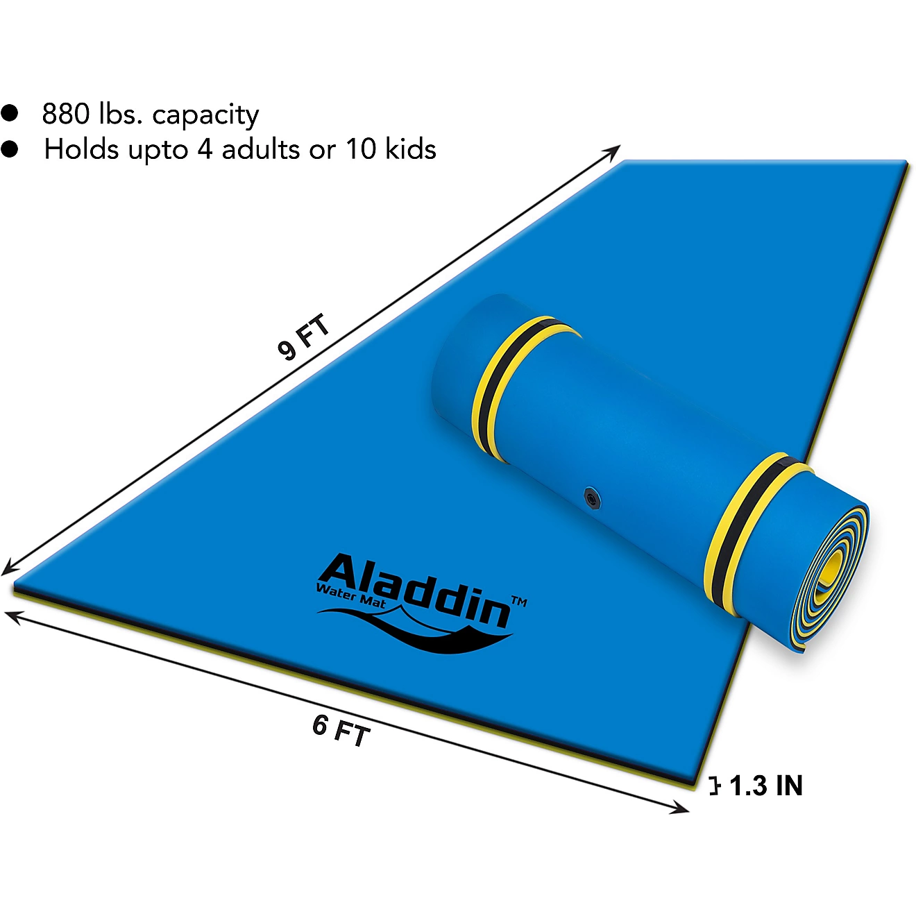 Aladdin 9ft x 6ft Floating Water Mat, Blue / Yellow Aladdin 9ft x 6ft Floating Water Mat, Blue / Yellow - Image 7
