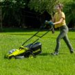 Sun Joe 24V-X2-17LM 48-Volt* IONMAX Cordless Lawn Mower Kit W/ Collection Bag, 17-inch, 6-Position, W/ 2 x 4.0-Ah Batteries + Charger