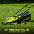 Sun Joe 24V-X2-17LM 48-Volt* IONMAX Cordless Lawn Mower Kit W/ Collection Bag, 17-inch, 6-Position, W/ 2 x 4.0-Ah Batteries + Charger