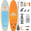 Retrospec Weekender Inflatable Stand Up Paddle Board Includes Paddle, Pump, and Accessories 10’6” Lightweight iSUP, Creamsicle