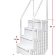 Poolzilla Premium Pool Step Ladder for Above Ground Pools - Deck Mounted Ladder w/Double Handrails