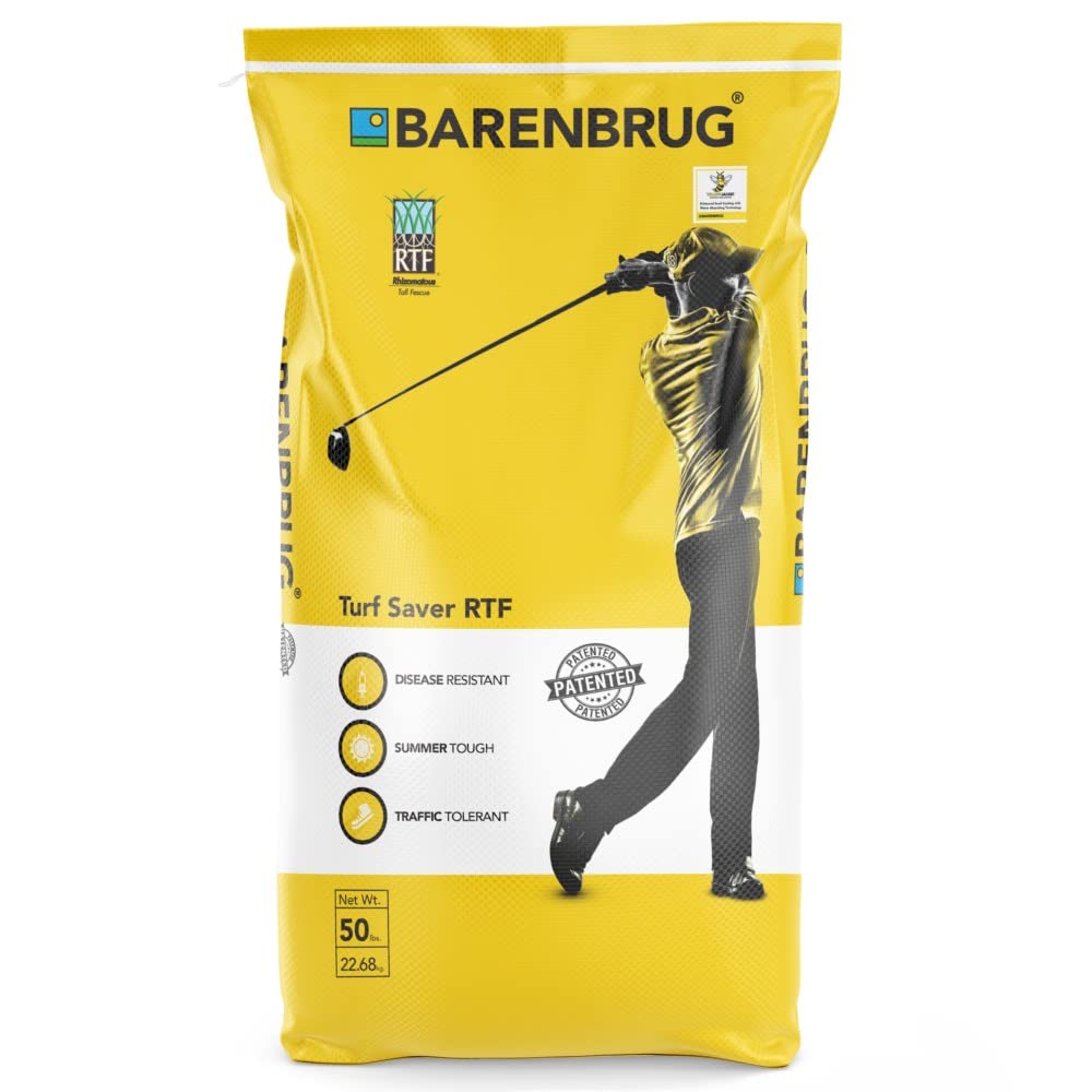 Barenbrug Turf Saver RTF Grass Seed w/Yellow Jacket Coating- Less Water Self-Repairing Tall Fescue Turf (50 LB Bag) Barenbrug Turf Saver RTF Grass Seed w/Yellow Jacket Coating- Less Water Self-Repairing Tall Fescue Turf (50 LB Bag)