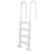 Vinyl Works Snap & Lock Pool Ladder, Plastic Step Ladder for Above Ground or In Ground Swimming Pool, White