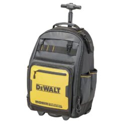 DeWalt Polyester/Tarpaulin Pro Backpack on Wheels Tool Bag 46 pocket Black/Yellow 1 pc