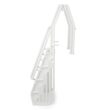 Vinyl Works 24 Inch in Pool Step Ladder, Adjustable Stair Entry System with Handrails and Non-Slip Surface, White