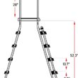 Swimline Above Ground Pool A Frame Ladder with Barrier for 48 Inch Pools | 87950