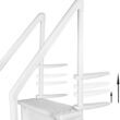Aqua Select Anti-Slip in-Pool Steps, White, for Above Ground Swimming Pools, Can Mount to Decks 48" to 54" H