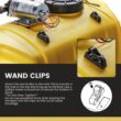 Ag Spray 25 Gallon Silver Spot Sprayer – 2.2 GPM SHFLO 12V Pump, Economy Handgun with Adjustable Nozzle, 15’ Hose