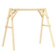 Outsunny 660 lbs Porch Swing Frame, Heavy Duty A-Frame Wooden Swing Stand for DIY Painting, Freestanding Hanging Chair Stand Only
