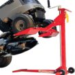 MoJack EZ Max - Riding Lawn Mower Lift, 450lb Lifting Capacity, Fits Most Residential & ZTR Mowers, Space-Saving Folding, Red