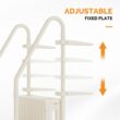 VINGLI Pool Ladder Heavy-Duty Safety Step for Above Ground Pools Stair Entry System with Handrails, White and Grey (White, 4 Steps) VINGLI Pool Ladder Heavy-Duty Safety Step for Above Ground Pools Stair Entry System with Handrails, White and Grey (White, 4 Steps)