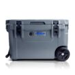 Blue Coolers Ice Vault – 60 Quart Roto-Molded Ice Cooler, Charcoal Gray with Wheels